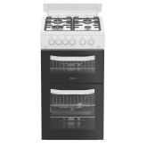 Hotpoint HDG5GCW 50Cm Double Oven Gas White