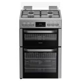 Hotpoint HDG6GDCX 60Cm Gas Double Oven With Lid Ssteel