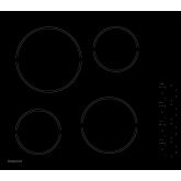 Hotpoint HR619CH Ceramic Hob Manual Controls 