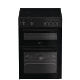Indesit IDE6VMB Double Oven Black
