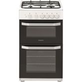Hotpoint HD5G00KCW Twin Cavity Gas Cooker White