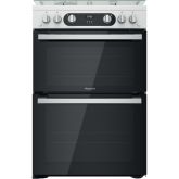 Hotpoint HDM67G00CCW Gas Double Oven With Lid White