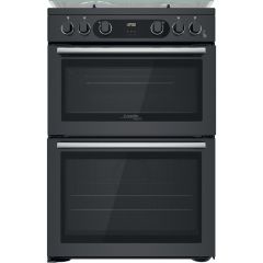 Cannon CD67G0C2CA 60Cm Gas Double Oven Anthracite