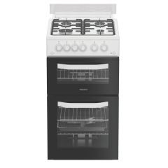 Hotpoint HDG5GCW 50Cm Double Oven Gas White