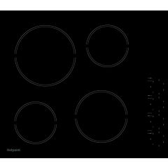 Hotpoint HR619CH Ceramic Hob Manual Controls 
