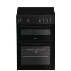 Indesit IDE6VMB Double Oven Black