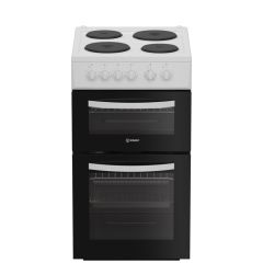 Indesit ITE5EMW Twin Cavity Electric Cooker White