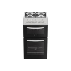 Indesit ITG5GMW Twin Cavity Gas Cooker 