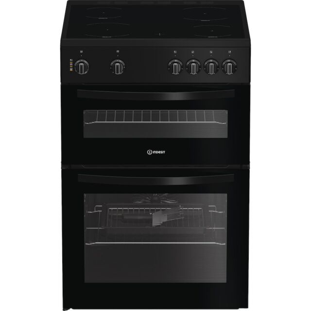 Indesit ITE6VMB 60Cm Twin Cavity Black