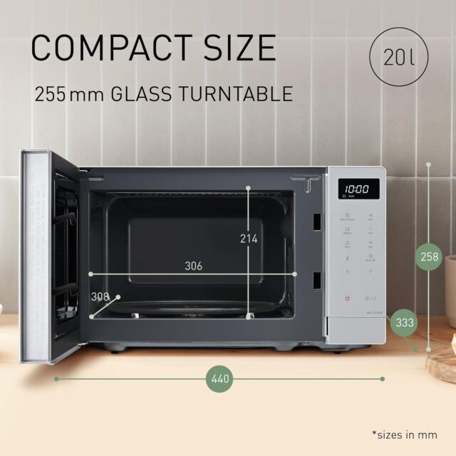 Panasonic NN-ST23QMBPQ 20L 800Watt Microwave Silver